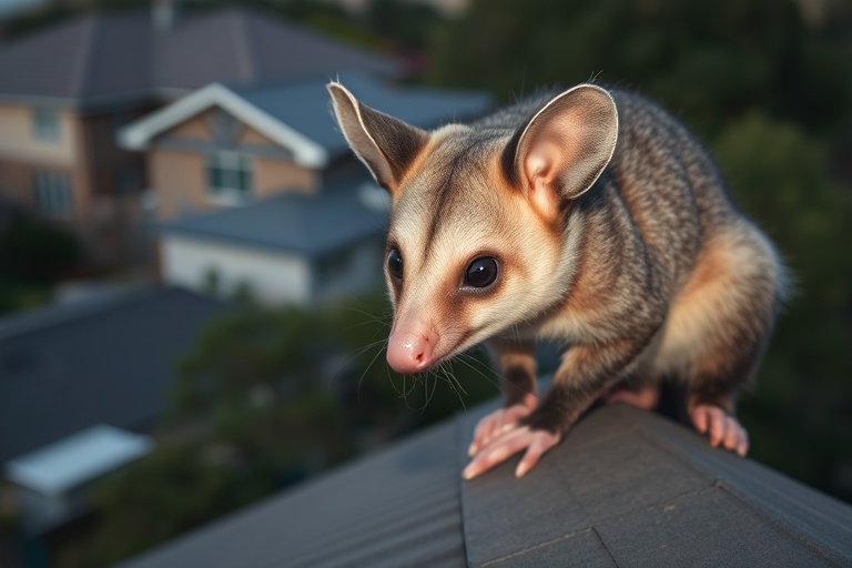 Possum in Southbank residential area